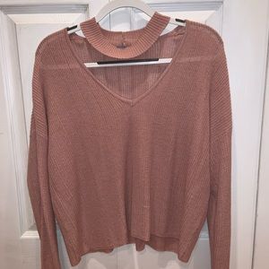 Cropped Loose-Fit Sweater